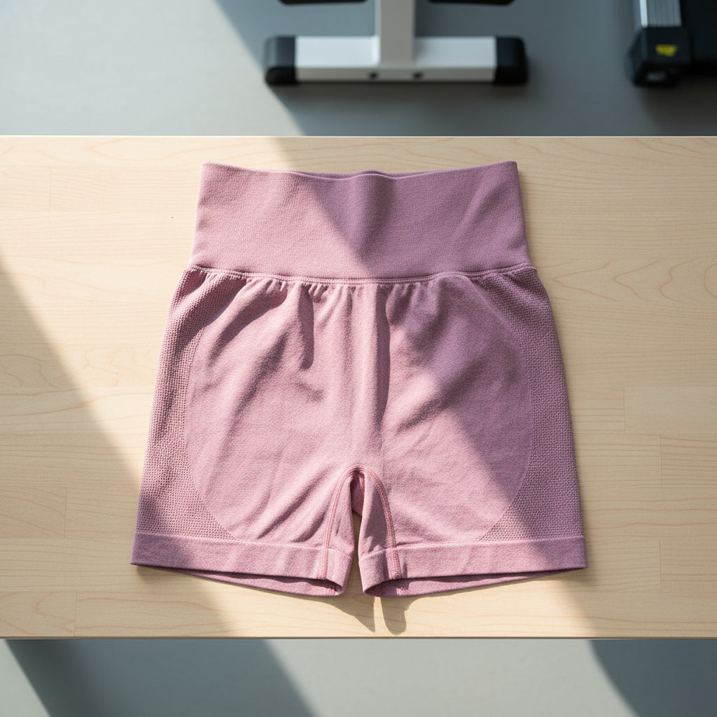 Women's High Waist Solid Yoga Shorts