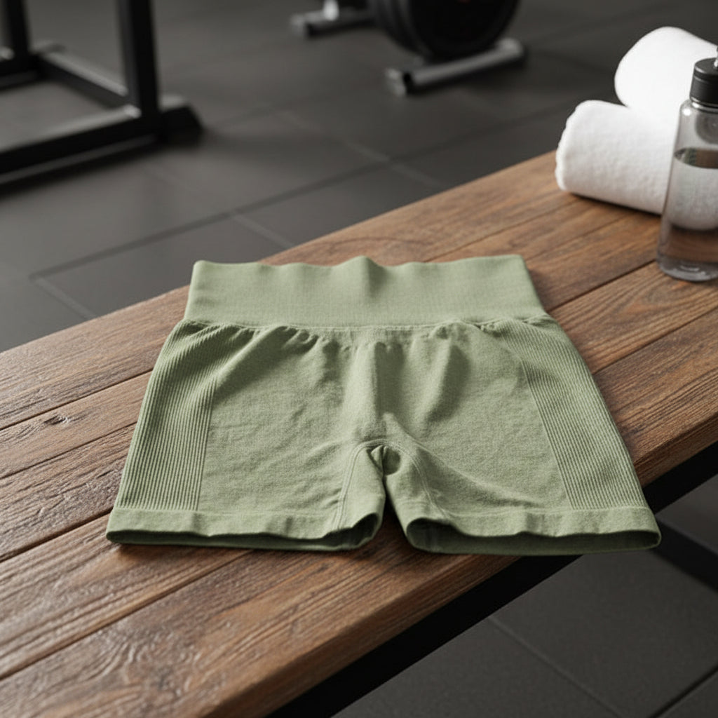 Women's High Waist Solid Yoga Shorts