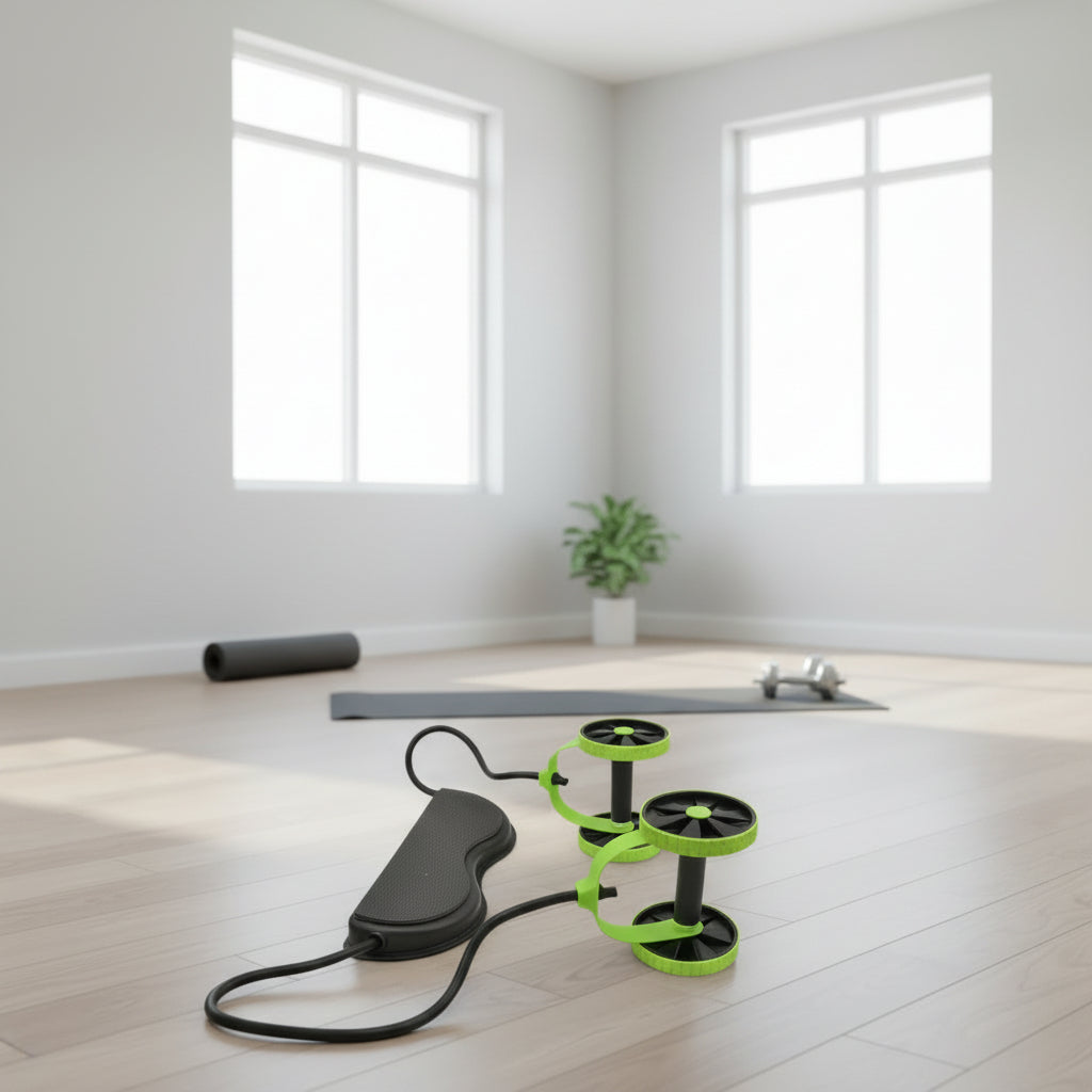 Ab Workout Trainer with Resistance Tube