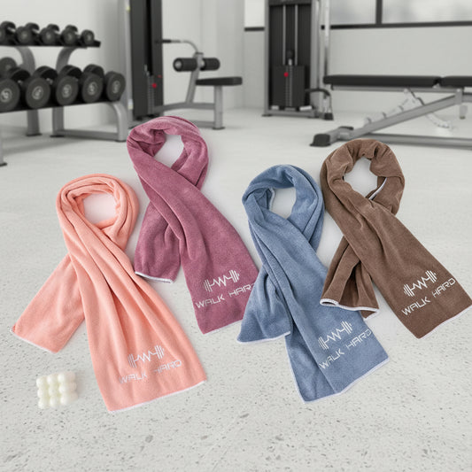 Quick-Dry Embroidered Fitness Towel 100x30cm